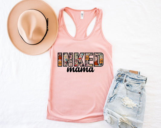Inked Mama Tank Top,Mother's Day Tank, Gift for Mom, Tattoed Mom Tank, Tattoo Mom Shirt,