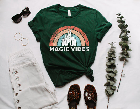 Magic Vibes Shirt ,Family Trip Rainbow Tee, Cute Vacation Shirt for Disney,Magic Vibes Sweatshirt,Cute Vacation Shirt,