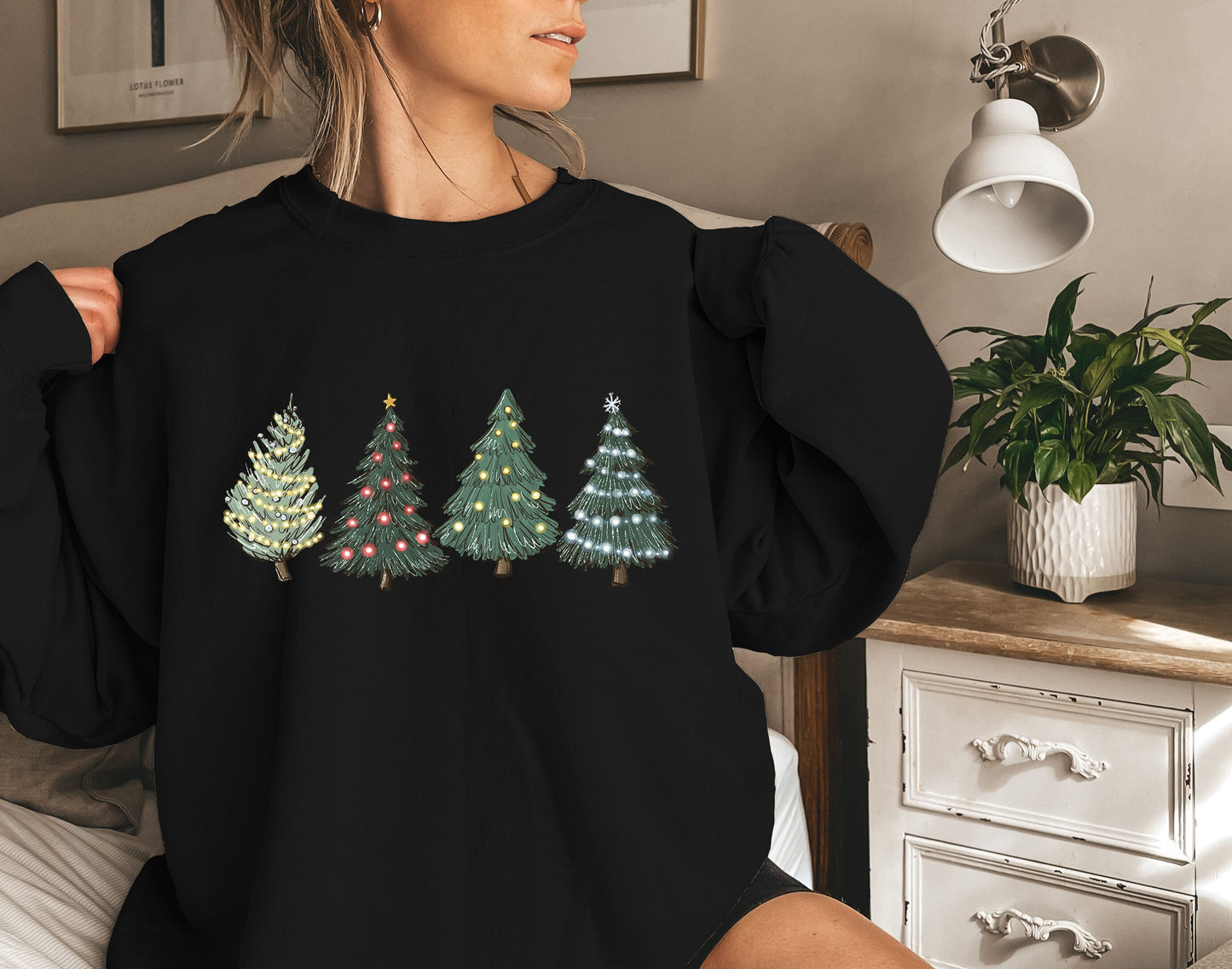 Green Tree Christmas Sweatshirt,Christmas Sweater,Christmas Crewneck,Christmas Tree Sweatshirt,Holiday Sweaters for Women, Winter Sweatshir