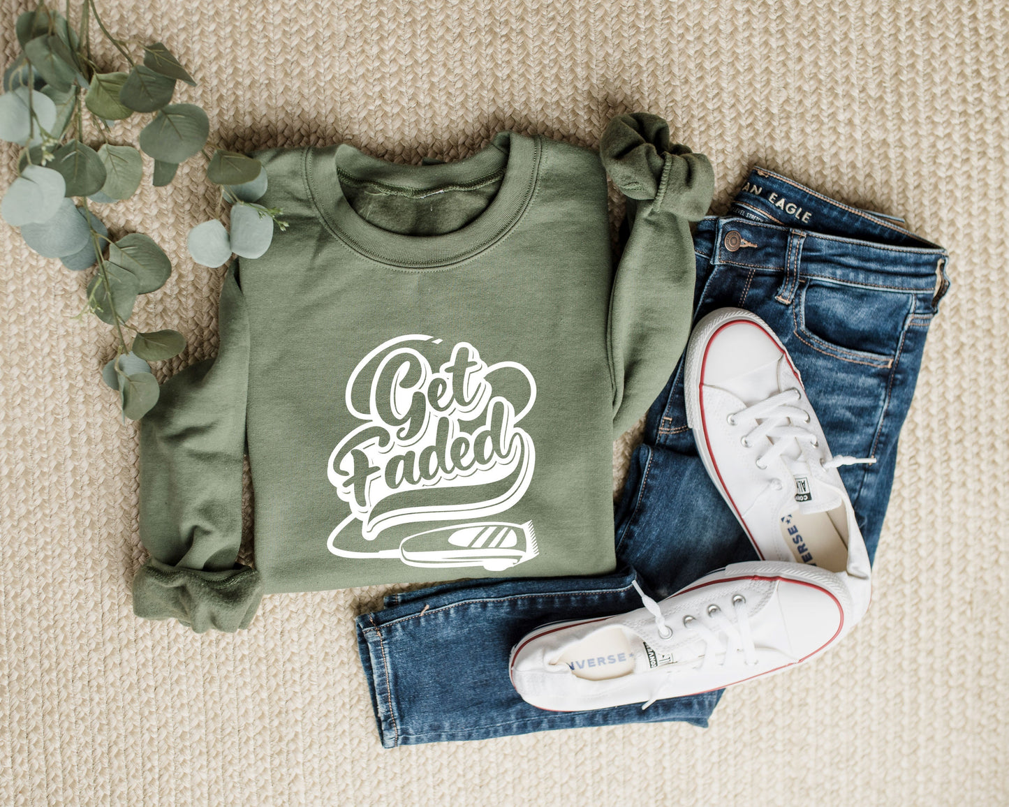 Get Faded Sweatshirt,Barber T-Shirt,Barber Shop Gifts,Barber Birthday Present,Hair Stylist Shirt, Get Faded, Salon Tee, Beauty Salon Shirt,