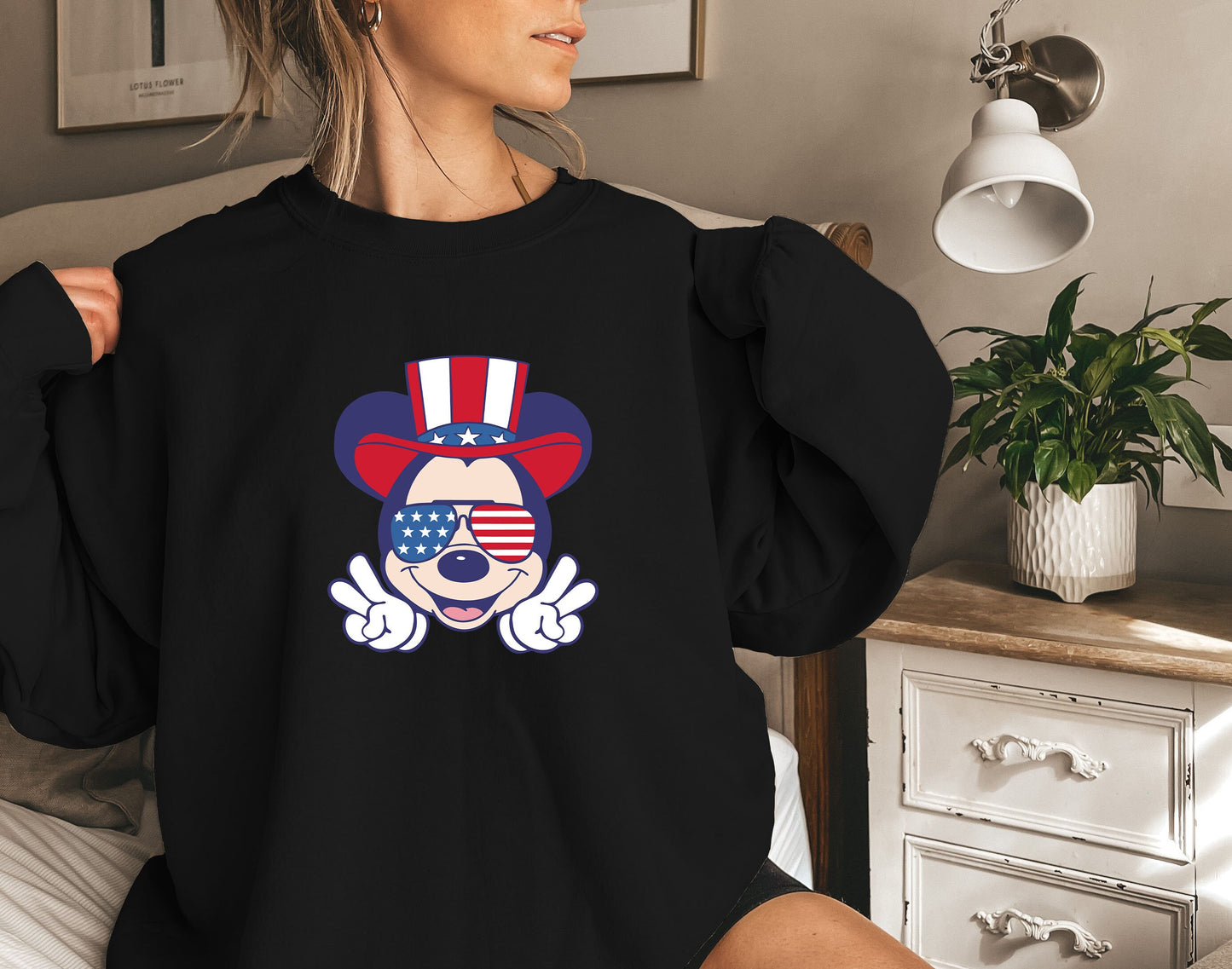 Mickey 4th Of July Sweatshirt, Mickey Patriotic Shirt, Fourth July Shirt, USA Sweatshirt