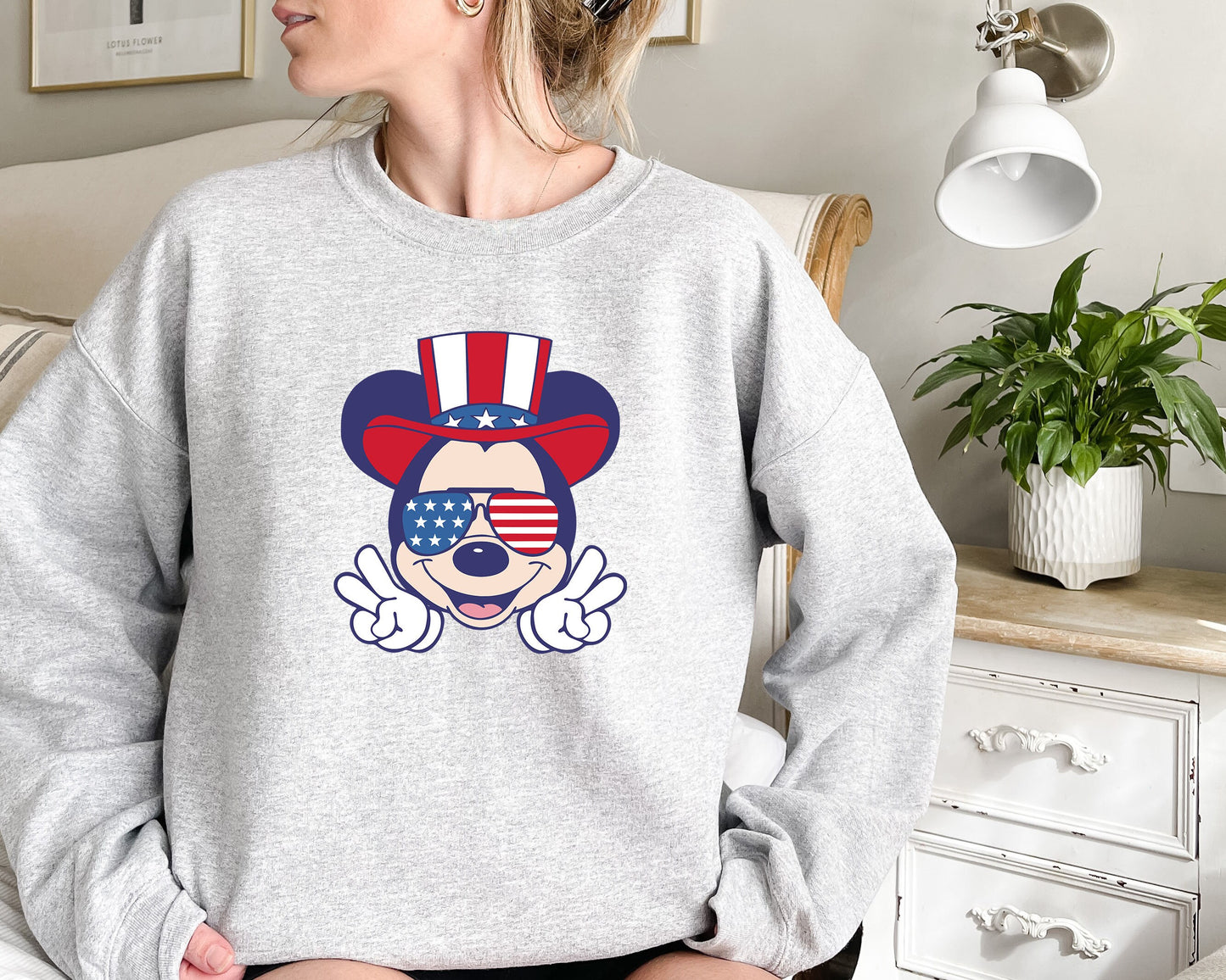 Mickey 4th Of July Sweatshirt, Mickey Patriotic Shirt, Fourth July Shirt, USA Sweatshirt