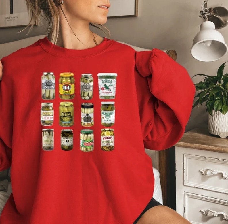 Vintage Canned Pickles Sweatshirt,Homemade Pickles Sweatshirt,Pickle Jar Sweatshirt, Canning Season Sweatshirt, Pickle Lovers Shirt, pickles