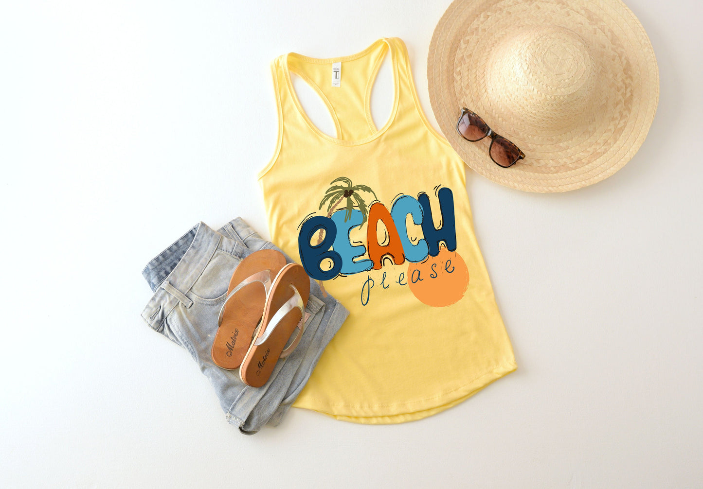 Beach Please Tank Top, Beach T-Shirt, Summer Tee,Wave Shirt - Beach Shirt - Beach Trip Shirt - Summer Shirt