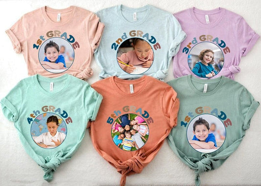 Personalized Back To School Shirt,1st Grade 2nd Grade 3rd Grade 4th Grade 5th Grade Shirt,Group Tees,Custom Photo Shirts,Grade Level Shirt