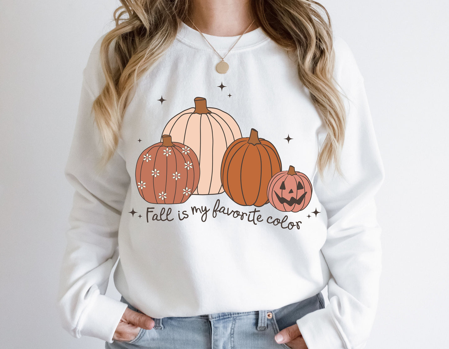 Fall is My Favorite Color Shirt, Pumpkin Fall Tee, Cozy Fall Shirt, Family Thanksgiving Shirt,Autumn Gifts, Pumpkin Crewneck Halloween Shirt