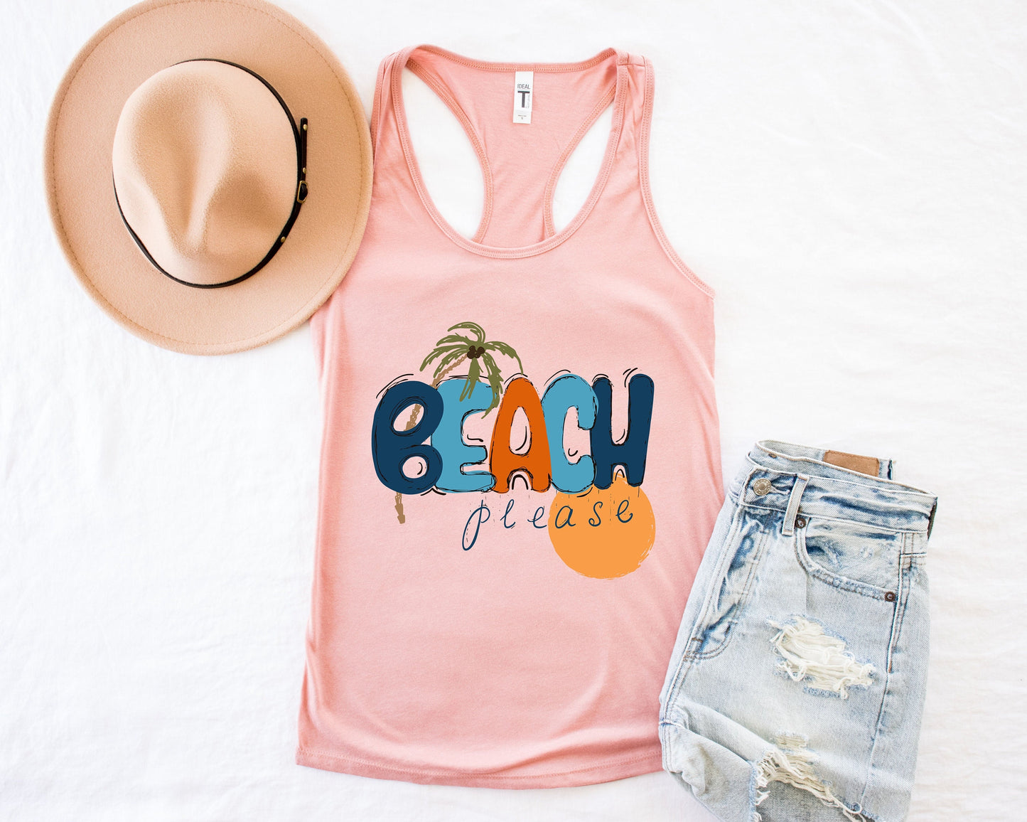 Beach Please Tank Top, Beach T-Shirt, Summer Tee,Wave Shirt - Beach Shirt - Beach Trip Shirt - Summer Shirt