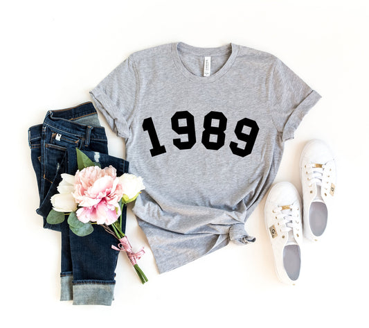 CUSTOM 1989 Shirt, 34th Birthday Sweatshirt, 1989 Birth Year Number Shirt, Birthday Gift for Women, Birthday Sweatshirt Gift 1983 Top f