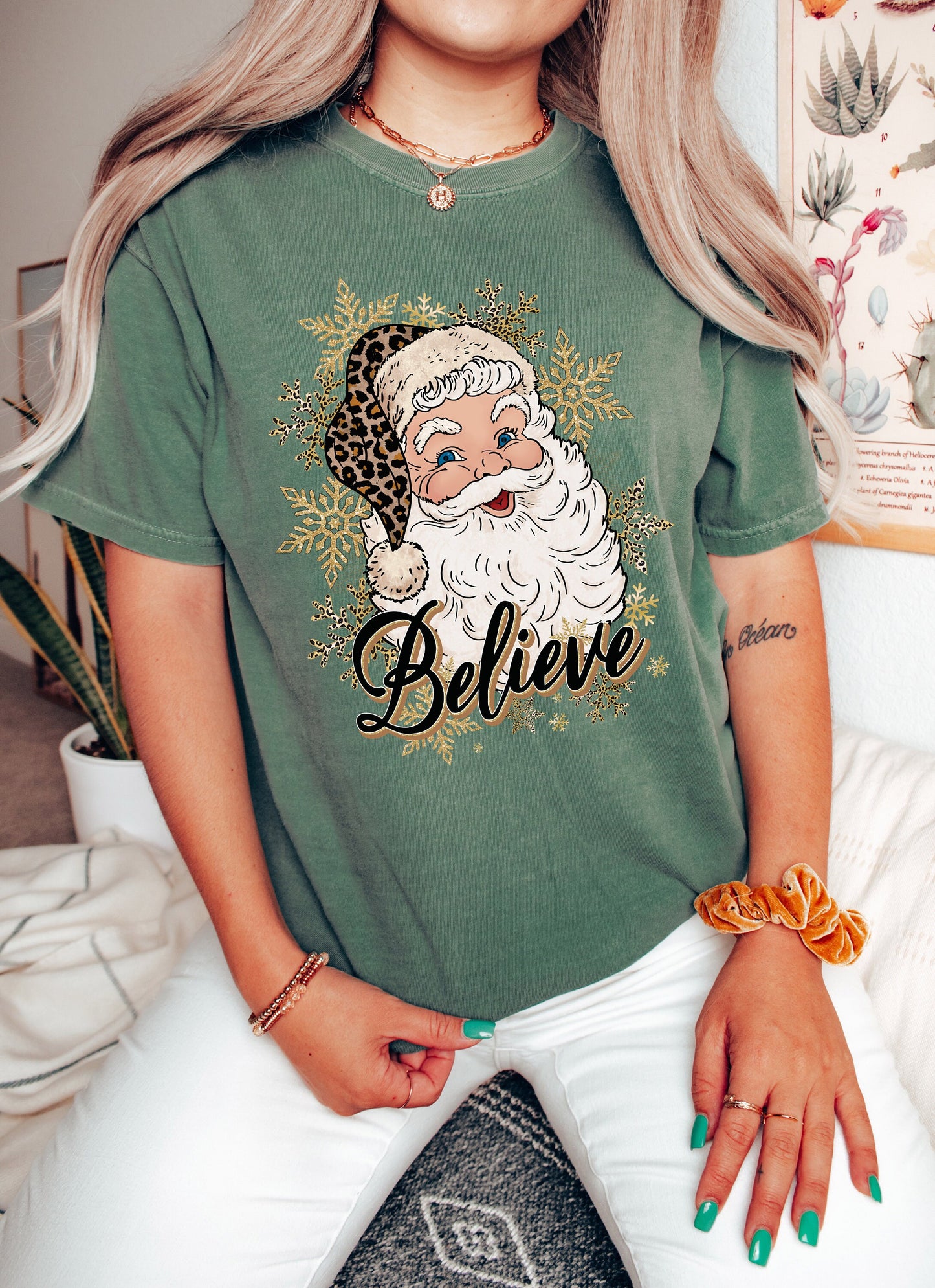 Comfort Colors Santa Believe shirt,Christmas Believe Shirt,Christmas Party,Christmas T-Shirt,Santa Shirt,Christmas Family Shirt,Believe Tee