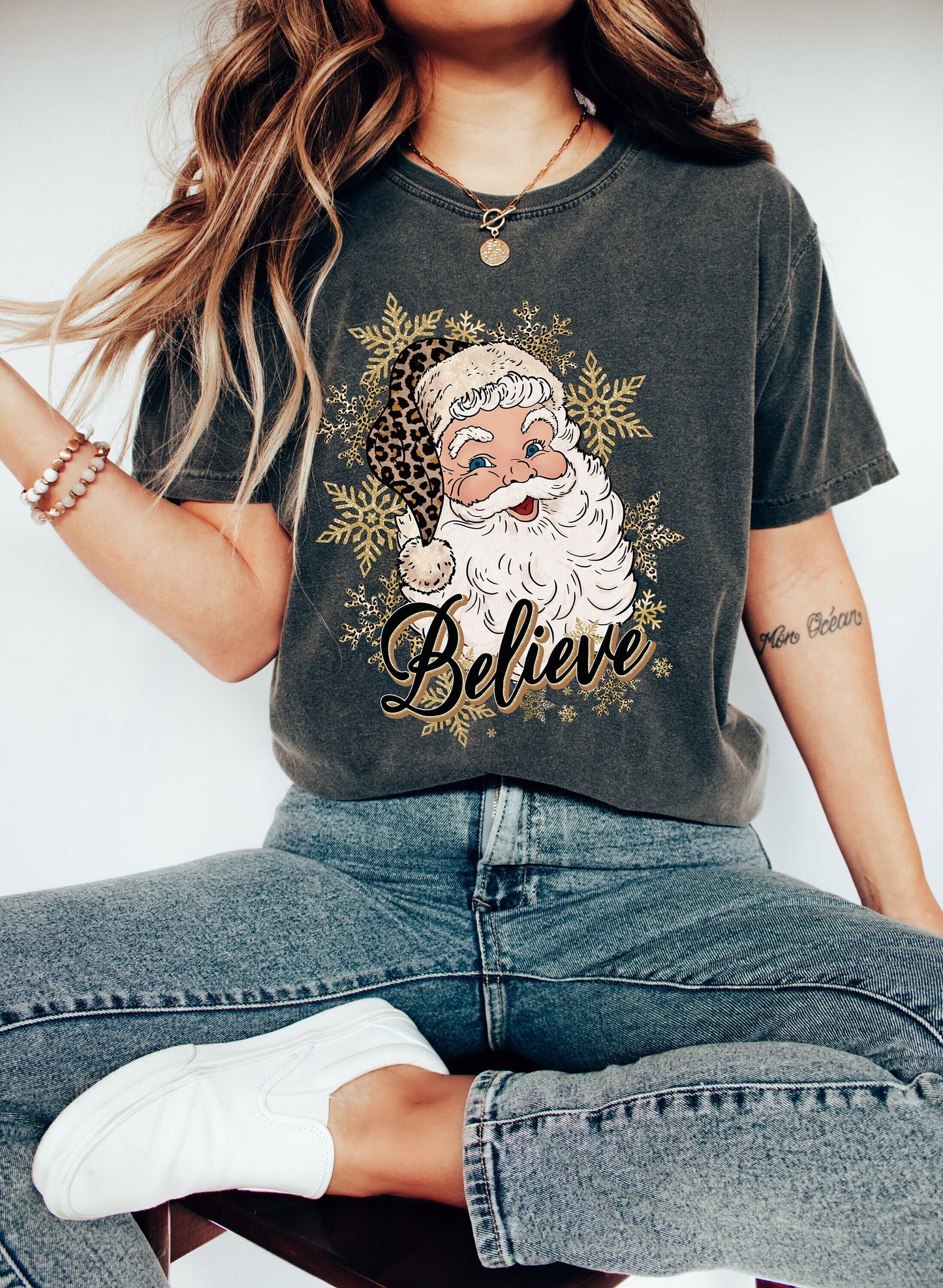 Comfort Colors Santa Believe shirt,Christmas Believe Shirt,Christmas Party,Christmas T-Shirt,Santa Shirt,Christmas Family Shirt,Believe Tee