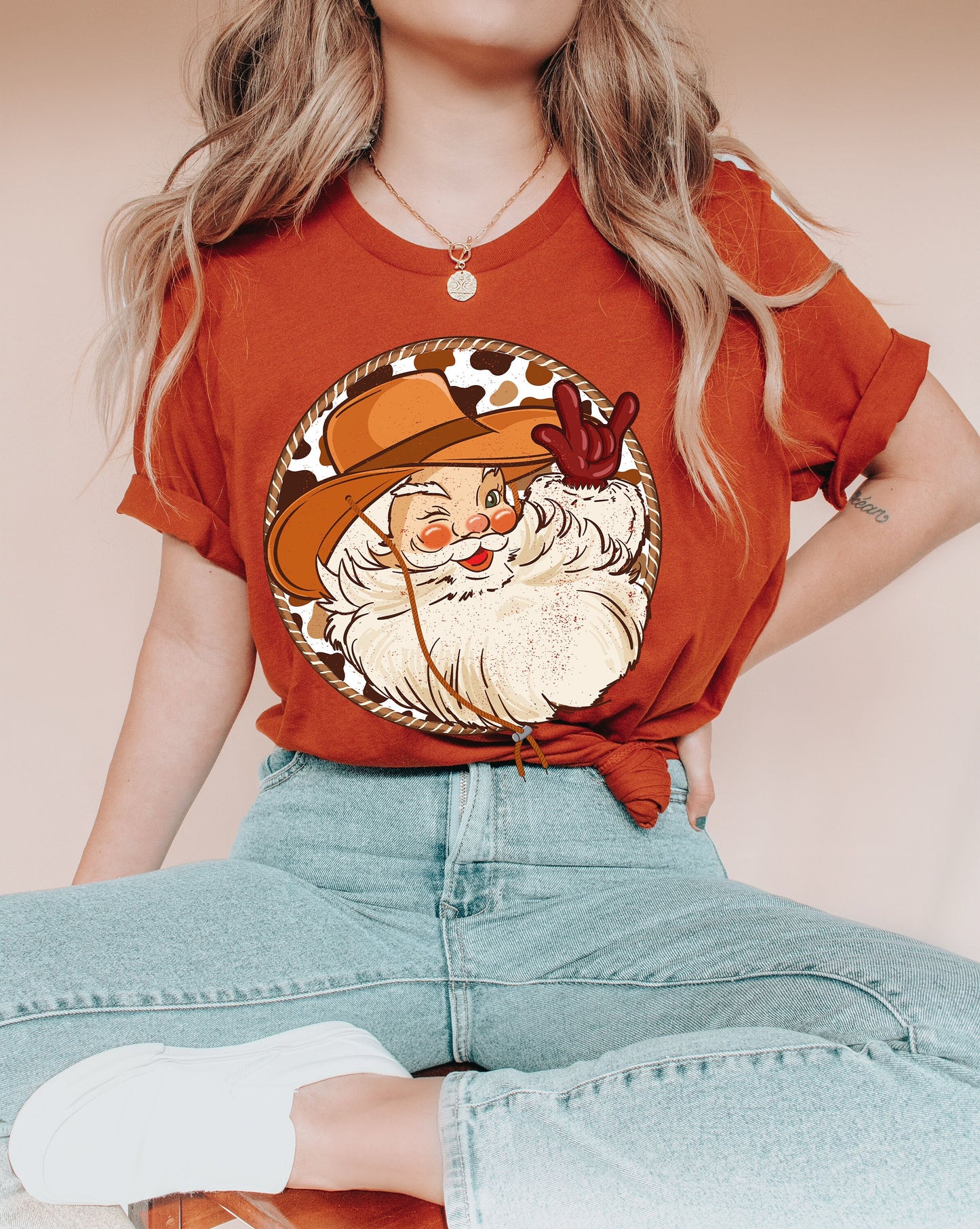 Cowboy Santa Western Christmas Shirt,Howdy Retro Santa Shirt,Christmas Santa Vibes,Family Christmas Shirts,Country Christmas,Christmas Gift