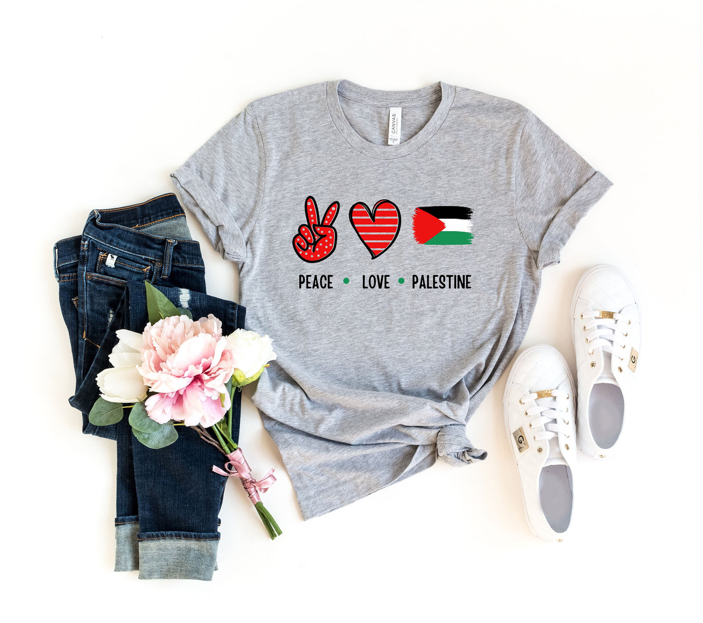 Peace Love Palestine, Palestine T-shirt, Stand With Palestine Shirt, Palestinian Shirt, Save Palestine, Lives Matter Shirt, Gaza Freedom