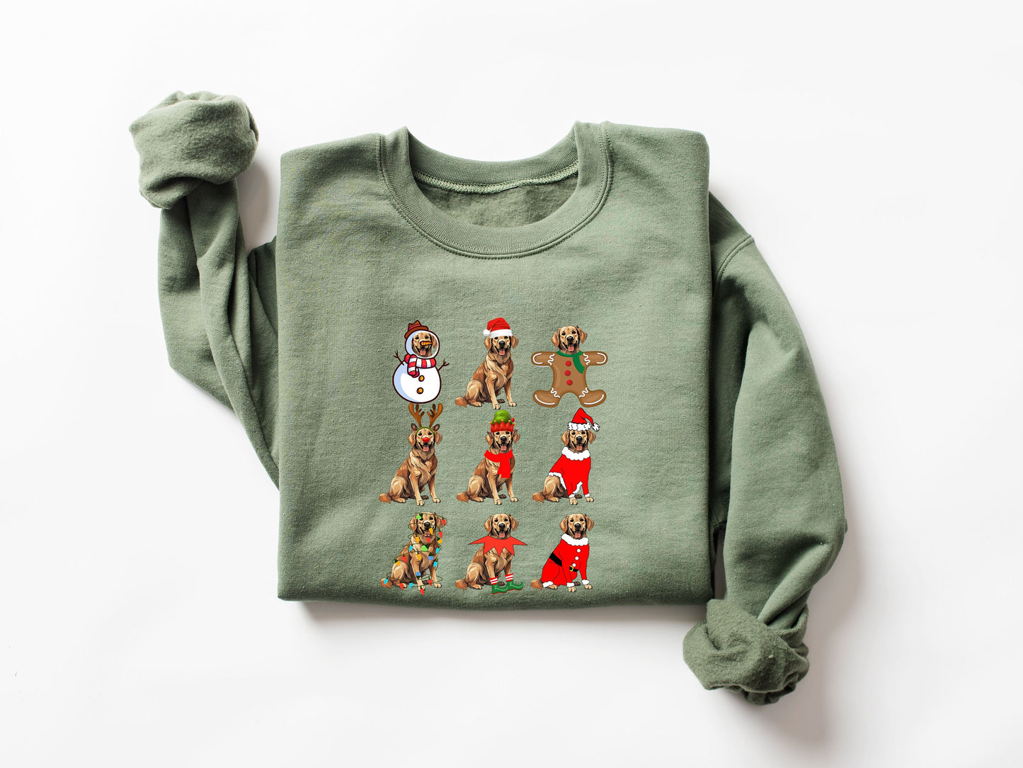 Christmas Golden Retriever Sweatshırt,Happy New Year Dog Shirt,Funny Xmas Shirt,Holiday Sweat,Christmas Shirt,Funny Chrıstmas Sweatshırt