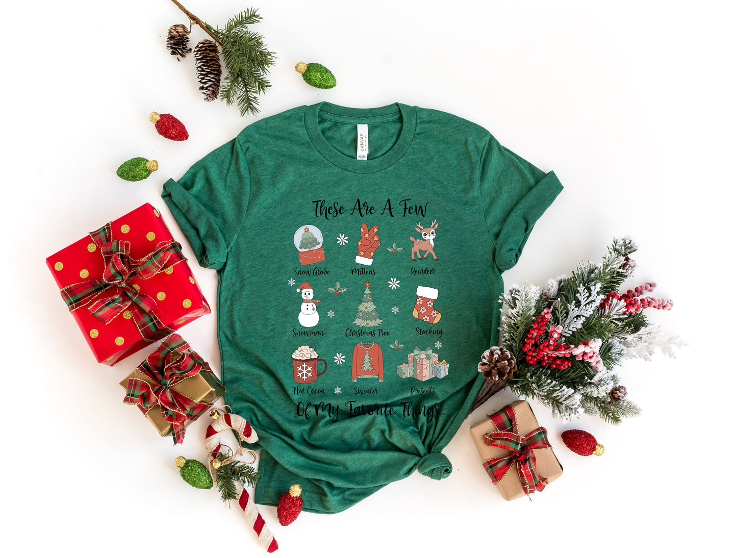 These Are a Few of My Favorite Things Shirt,Disney Christmas Shirt,Christmas Gıft,Vintage Christmas,Sound of Music,Wınter Shırt,XMAS Shırt