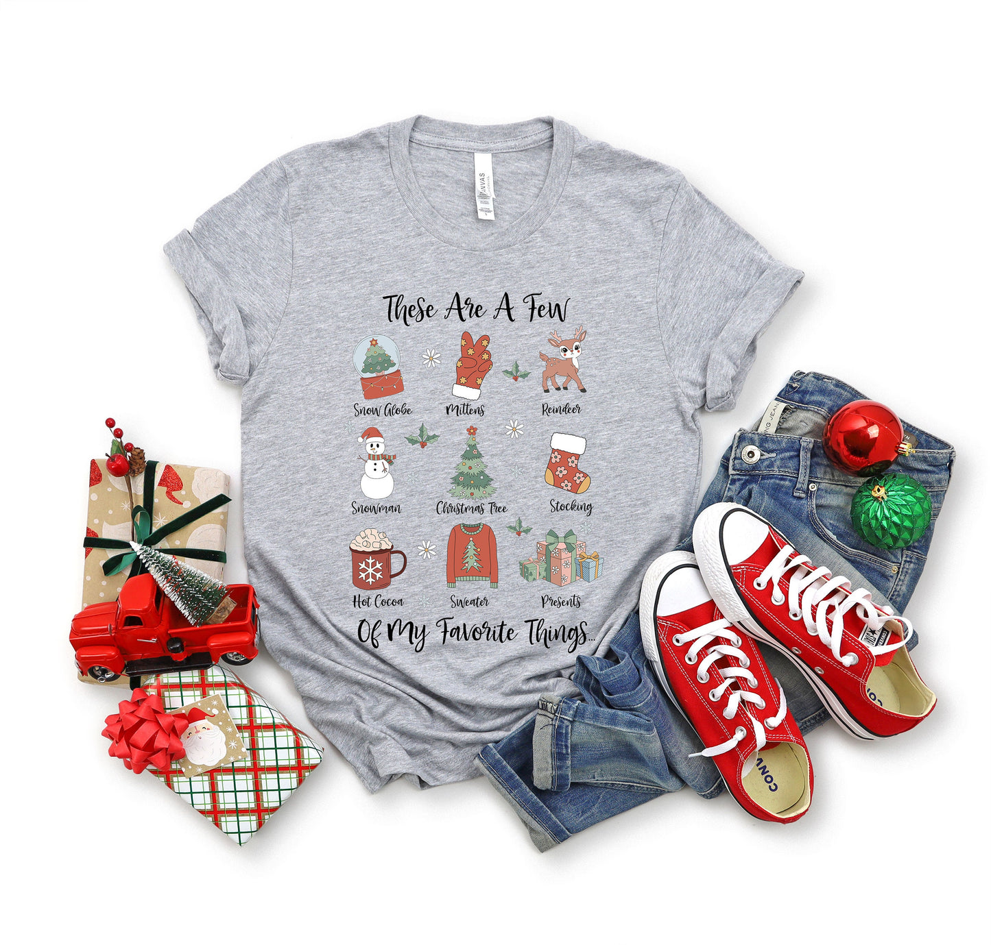 These Are a Few of My Favorite Things Shirt,Disney Christmas Shirt,Christmas Gıft,Vintage Christmas,Sound of Music,Wınter Shırt,XMAS Shırt