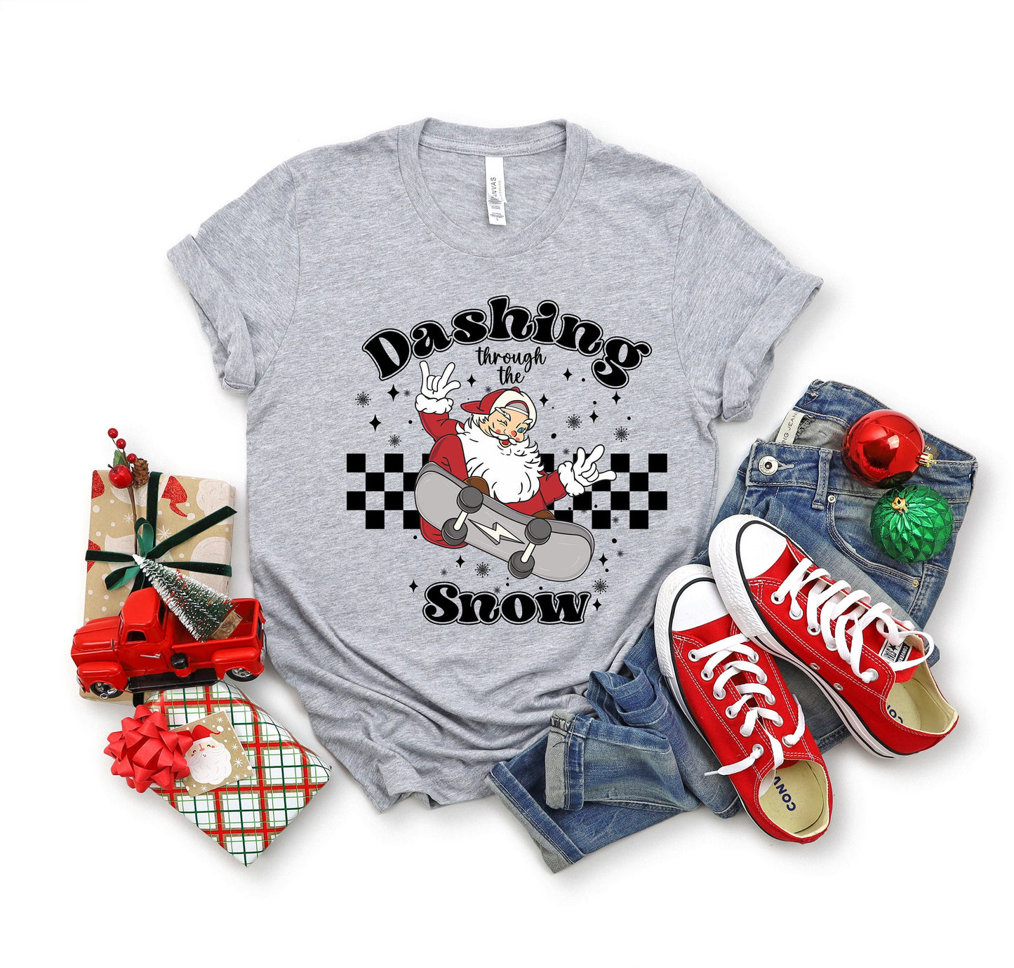 Dashing Through The Snow Shirt,Funny Santa Shirt,New Year Shirt,Xmas Sweatshirt,Retro Christmas shirt,Christmas Lover,Christmas Family,XMAS