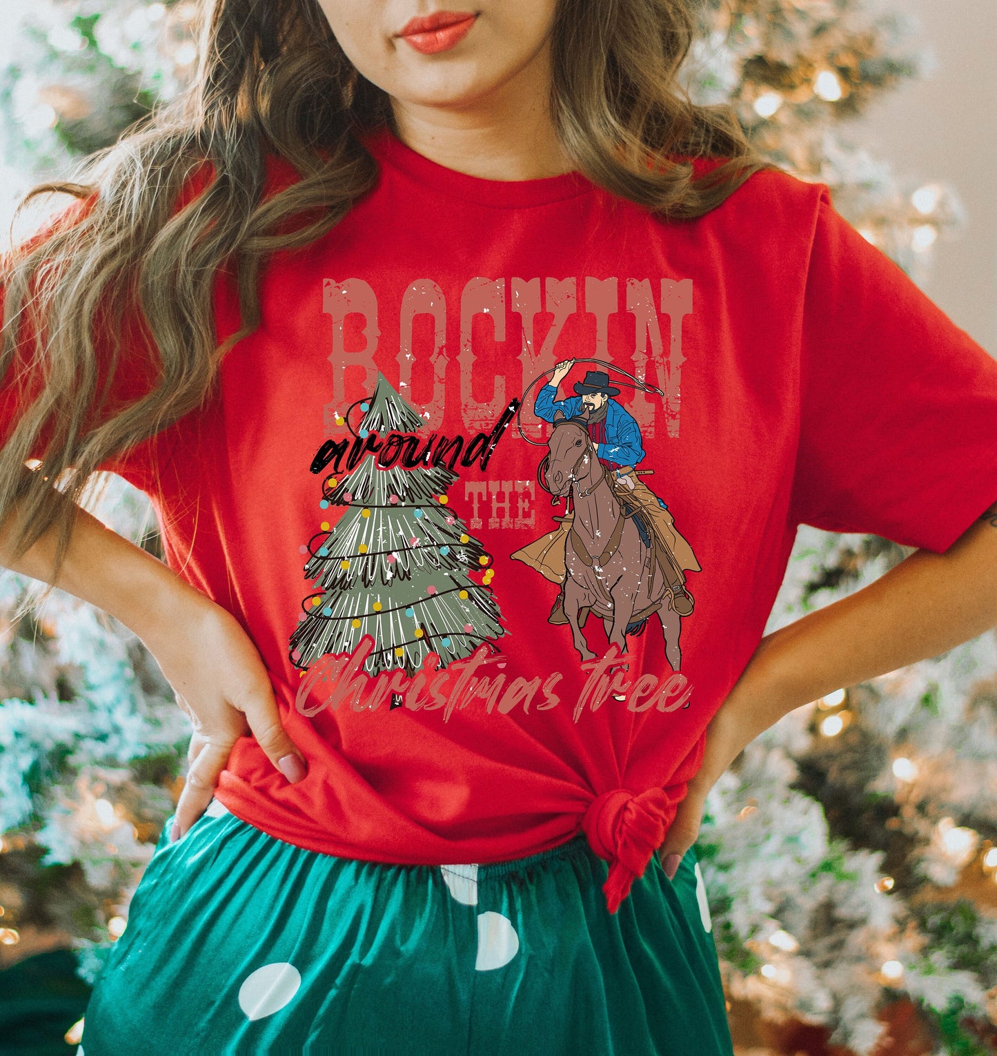 Rockin Around The Christmas Tree Shirt,Christmas Song Tee,Santa Shirt,Xmas Sweatshirt,Cozy Sweatshirt,Country Chrıstmas,Chrıstmas Gıft,XMAS