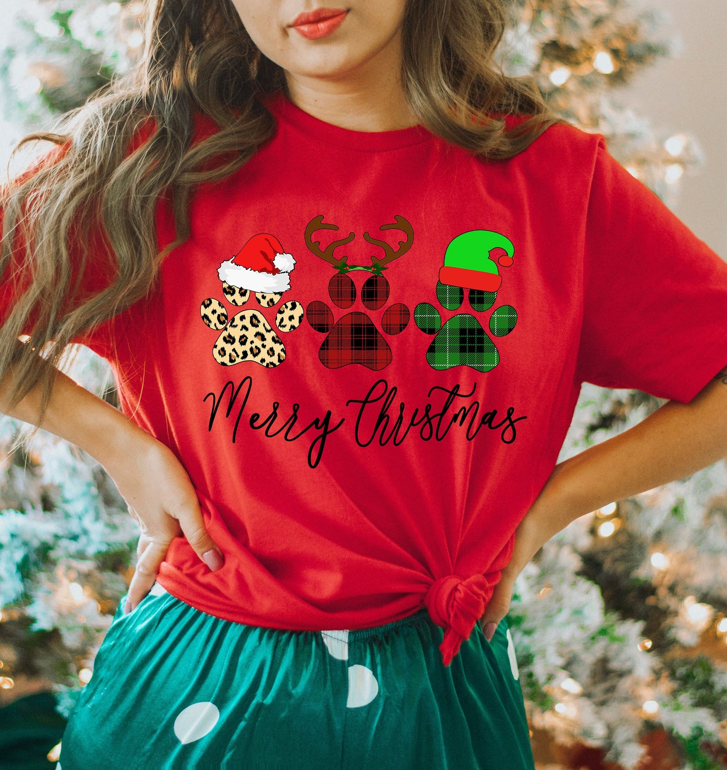 Merry Christmas Paws Shırt, Christmas Sweatshirt, Paws Sweatshirt,Christmas Dog Sweater,Buffalo Plaid,Christmas Dog Shirts,Christmas,XMAS