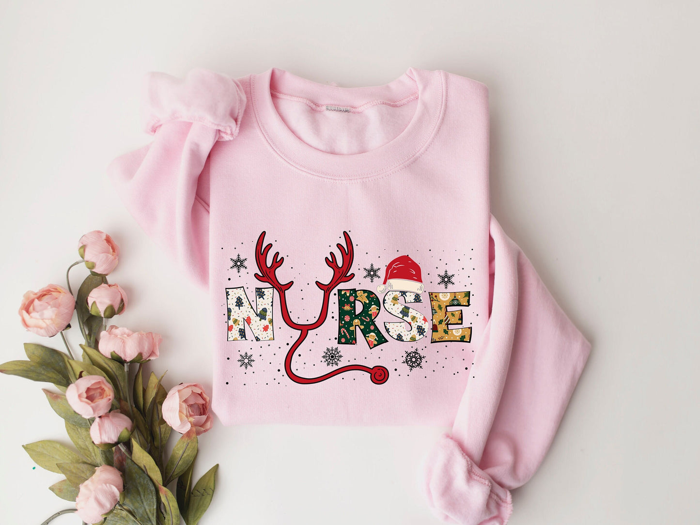 Nurse Christmas Sweatshırt,Nursing Sweatshirt,Nursing School Shirt,Nurse Christmas shirt,Christmas Shirt,2024 Christmas,Nurse Shirt,XMAS Tee