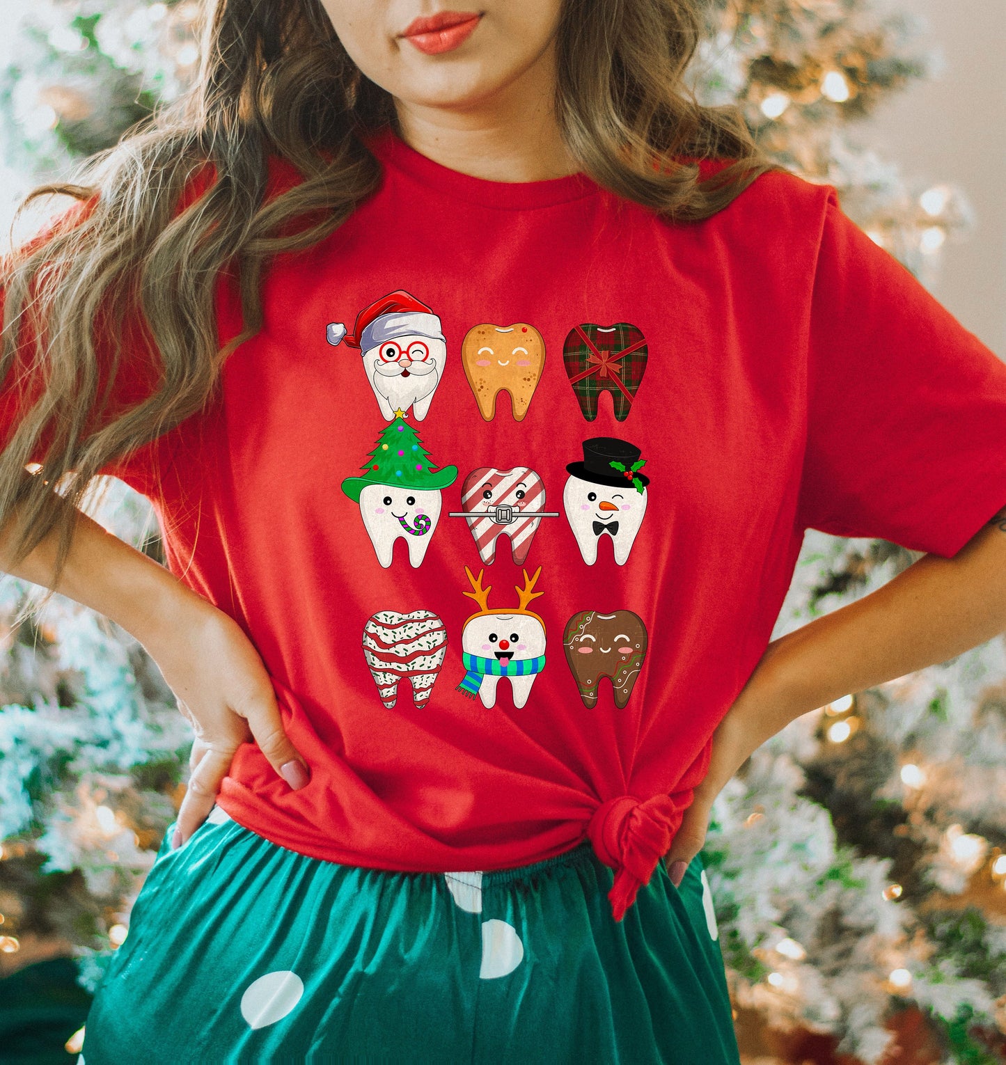 Funny Christmas Teeth Shirt,Cute Christmas Dentist Shirt,Christmas Dental Shirt,Dental Squad Shirt for Christmas,Dentist Xmas Shirts,XMAS