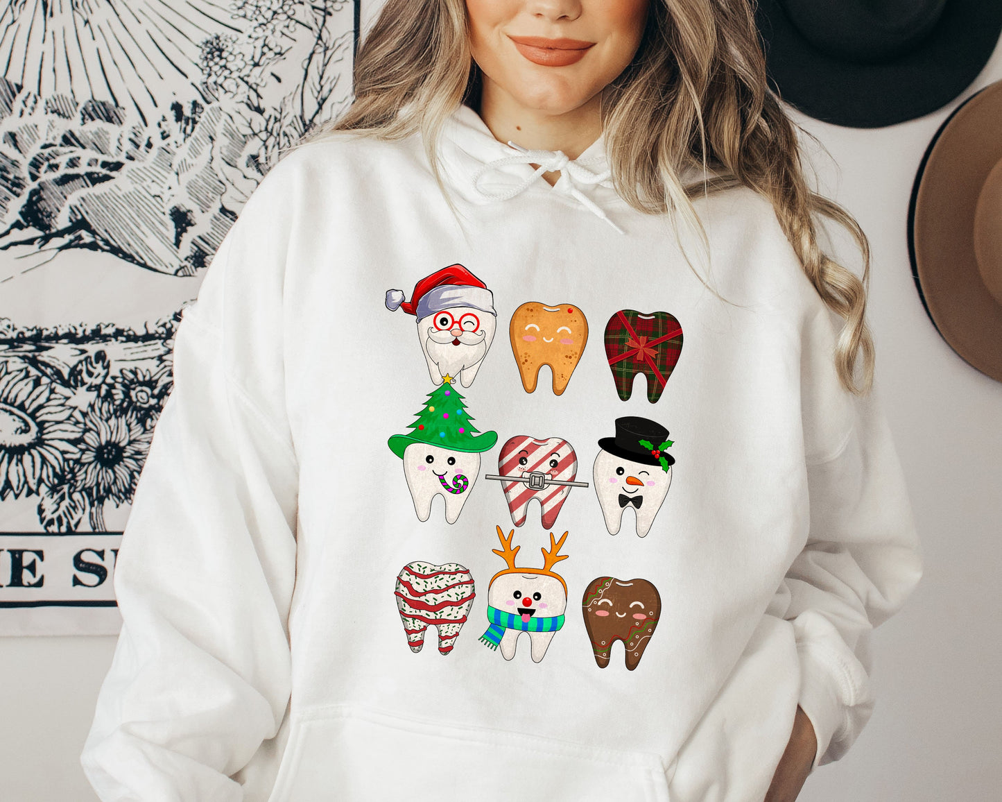 Funny Christmas Teeth Hoodıe,Cute Christmas Dentist Shirt,Christmas Dental Shirt,Dental Squad Shirt for Christmas,Dentist Xmas Shirts,XMAS