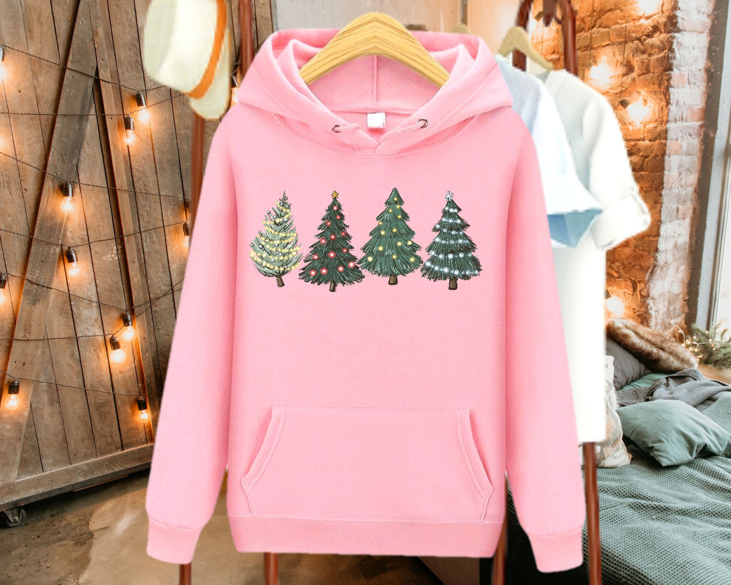 Green Tree Christmas Hoodıe,Christmas Sweater,Christmas Tree Sweatshirt,Holiday Sweaters for Women,Winter Sweatshirt,XMAS,Chrıstmas famıly