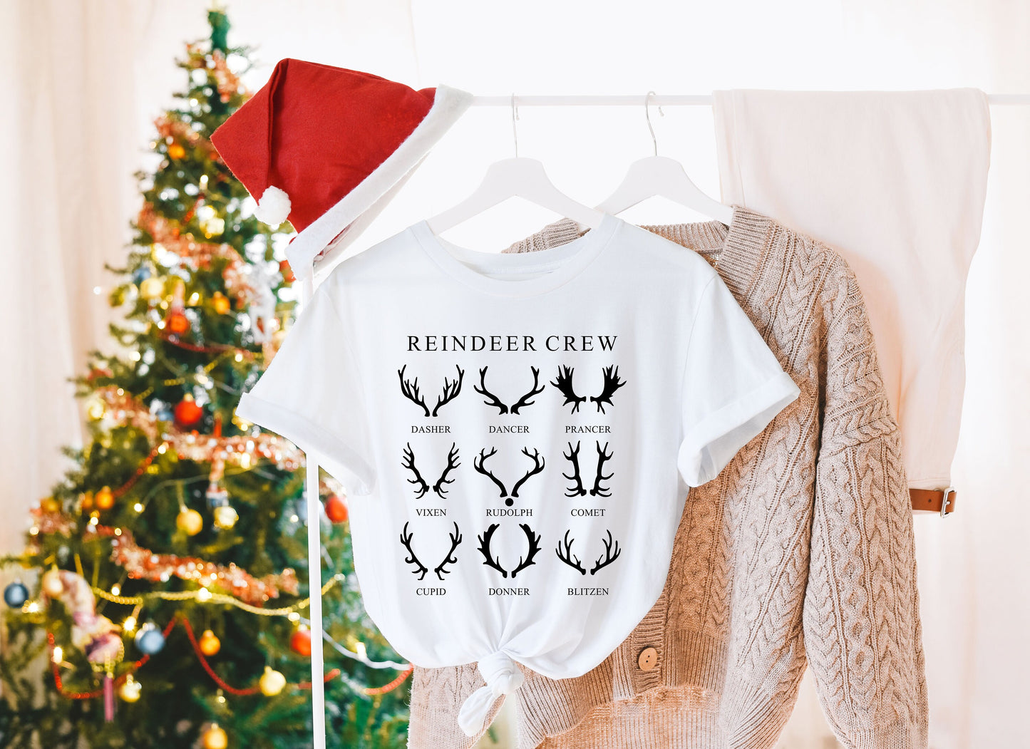 Christmas Reindeer Crew Shirt,Reindeer Shirt,Christmas Deer Shirt,Christmas Hoodie,Christmas Gift,Reindeer Christmas,Christmas Gift,Xmas Tee