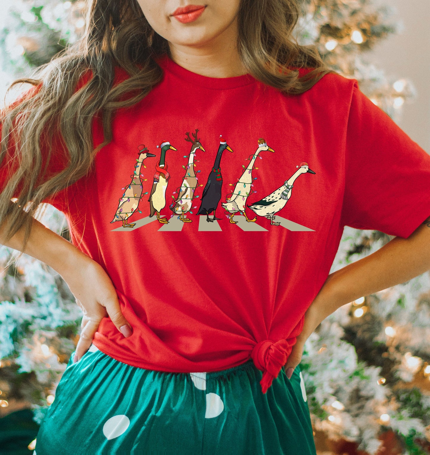 Christmas Light Duck Shirt,Funny Duck Shirt,Merry Duckmas,Santa Christmas Gifts,Duck Christmas Shirt,Funny Animals Christmas Sweatshirt,XMAS